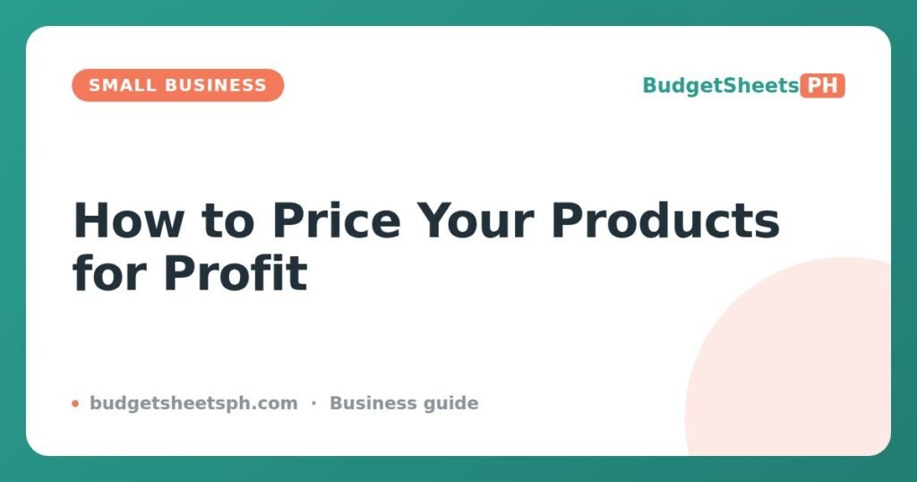 How to Price Your Products for Profit