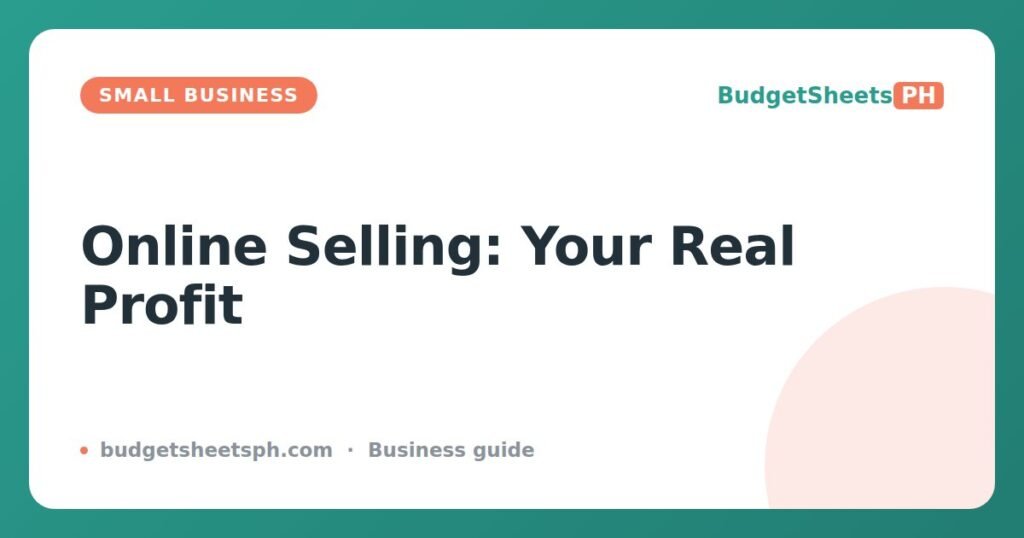 Online Selling Profit Philippines: The Real Peso Math