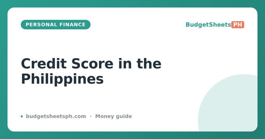 Credit Score Philippines: How It Works & How to Build It