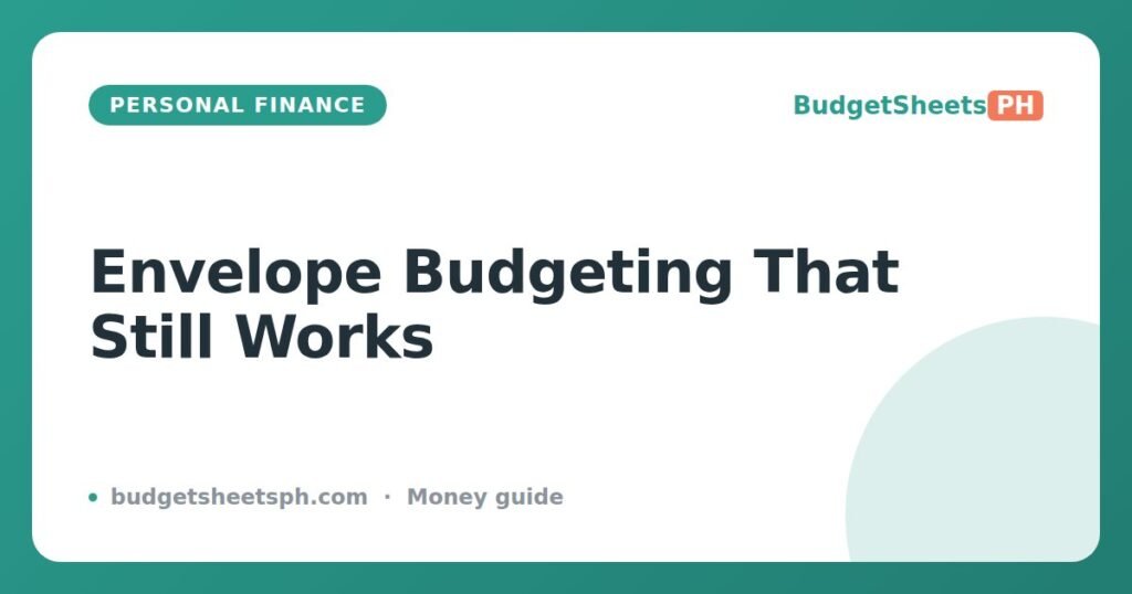 Envelope Budgeting: A Cash System That Still Works