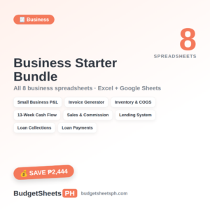 Business Starter Bundle — all 8 business spreadsheets by BudgetSheets PH