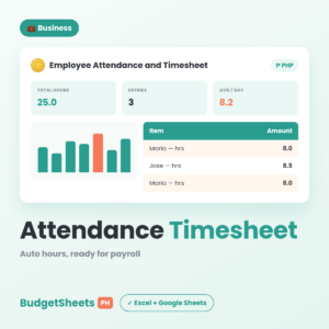 Employee Attendance and Timesheet — BudgetSheets PH