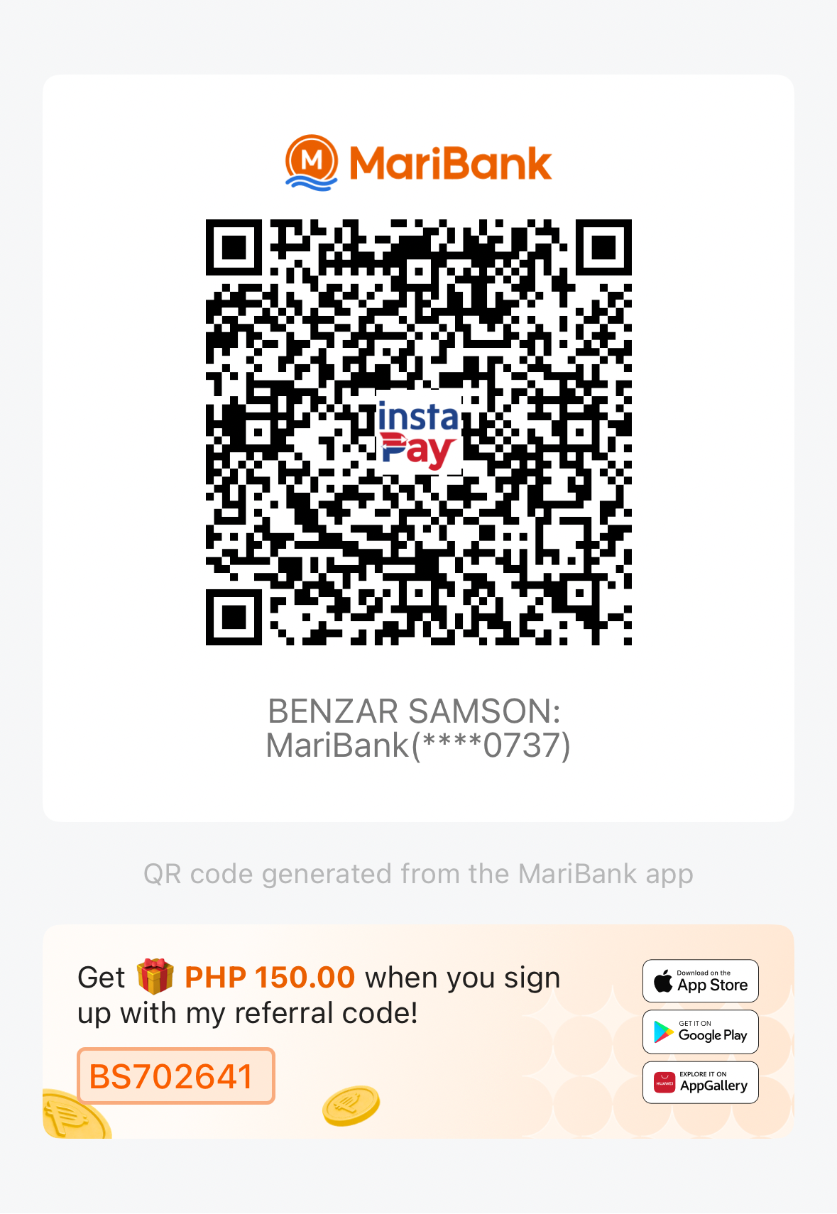 MariBank QR code - BudgetSheets PH